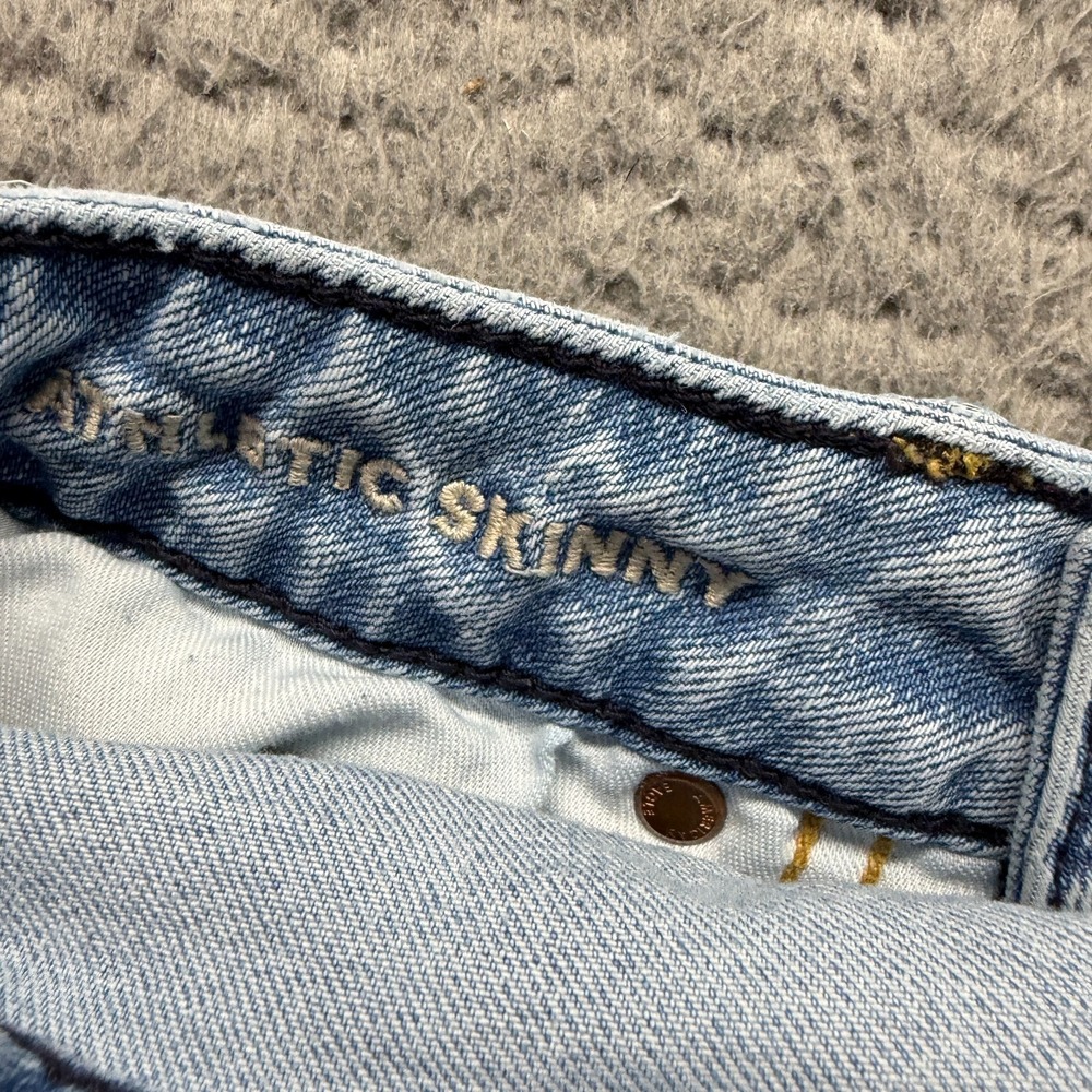 American Eagle Outfitters Jeans Men's 29x32 Blue Denim Skinny Athletic Stretch - Picture 6 of 11